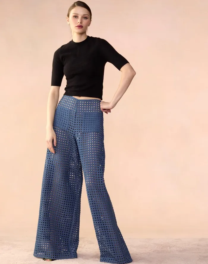 Women Cynthia Rowley Bottoms Birdcage Pants Blue