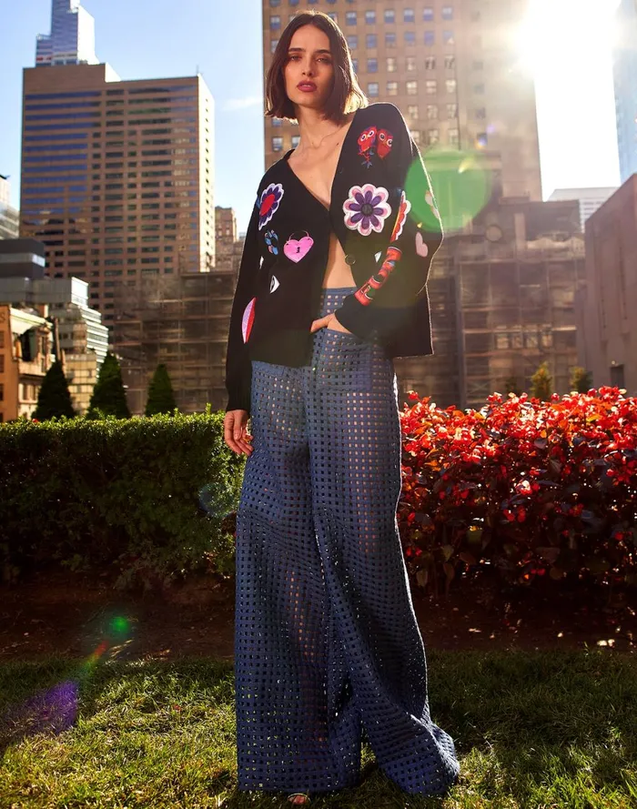 Women Cynthia Rowley Bottoms Birdcage Pants Blue Women Cynthia Rowley Bottoms Birdcage Pants Blue