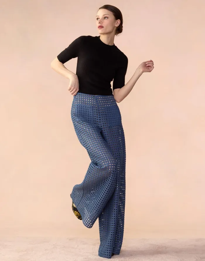 Women Cynthia Rowley Bottoms Birdcage Pants Blue Women Cynthia Rowley Bottoms Birdcage Pants Blue