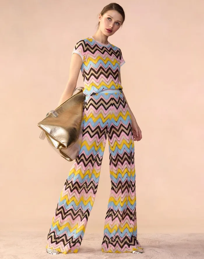Women Cynthia Rowley Bottoms Zigzag Knit Pants Ylwmt Women Cynthia Rowley Bottoms Zigzag Knit Pants Ylwmt