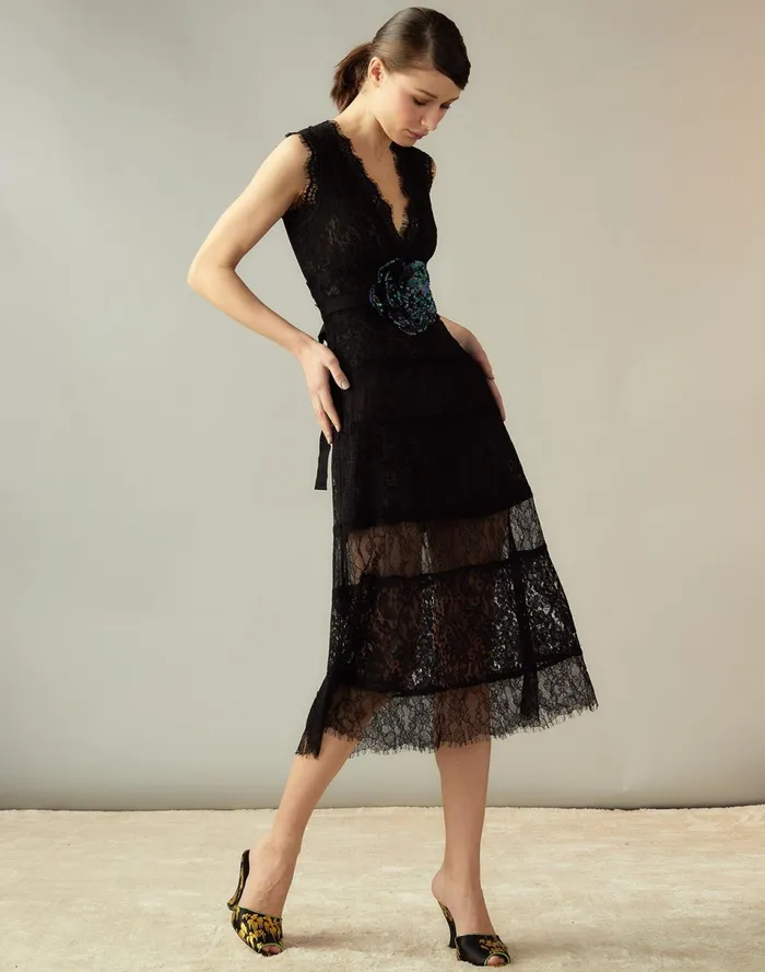 Women Cynthia Rowley Dresses Audrey Lace Dress Black