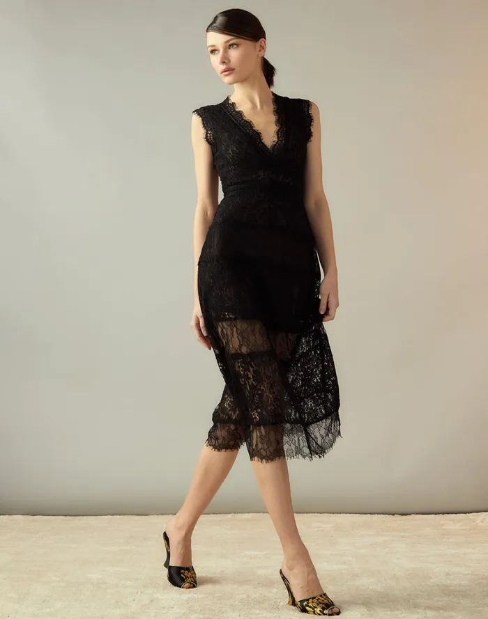 Women Cynthia Rowley Dresses Audrey Lace Dress Black Women Cynthia Rowley Dresses Audrey Lace Dress Black