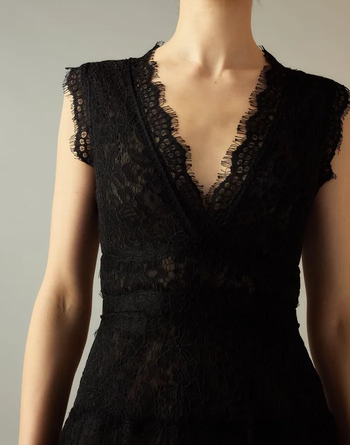 Women Cynthia Rowley Dresses Audrey Lace Dress Black Women Cynthia Rowley Dresses Audrey Lace Dress Black
