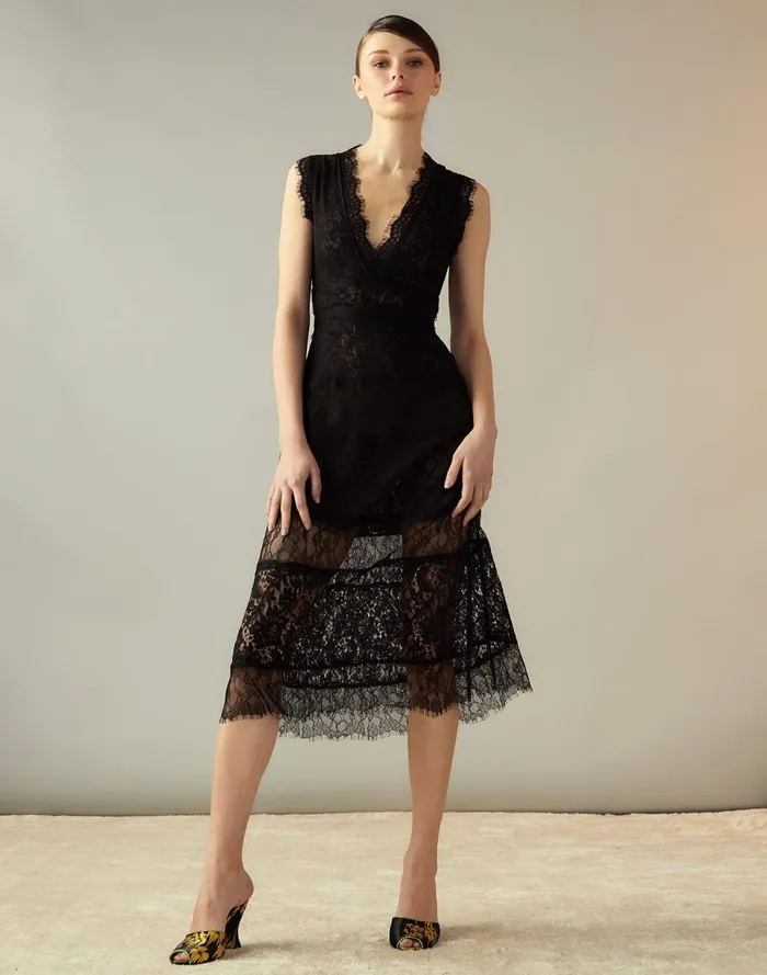 Women Cynthia Rowley Dresses Audrey Lace Dress Black Women Cynthia Rowley Dresses Audrey Lace Dress Black