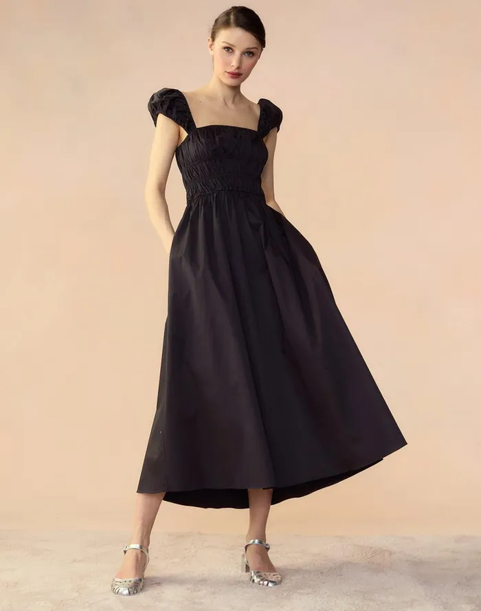 Women Cynthia Rowley Dresses Bodrum Back Tie Dress Black