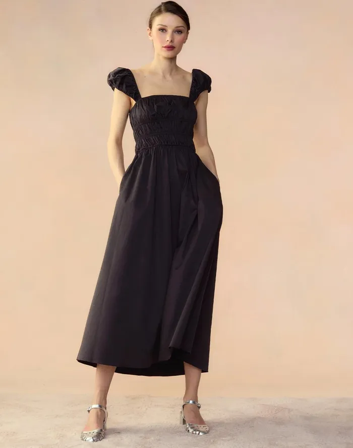 Women Cynthia Rowley Dresses Bodrum Back Tie Dress Black