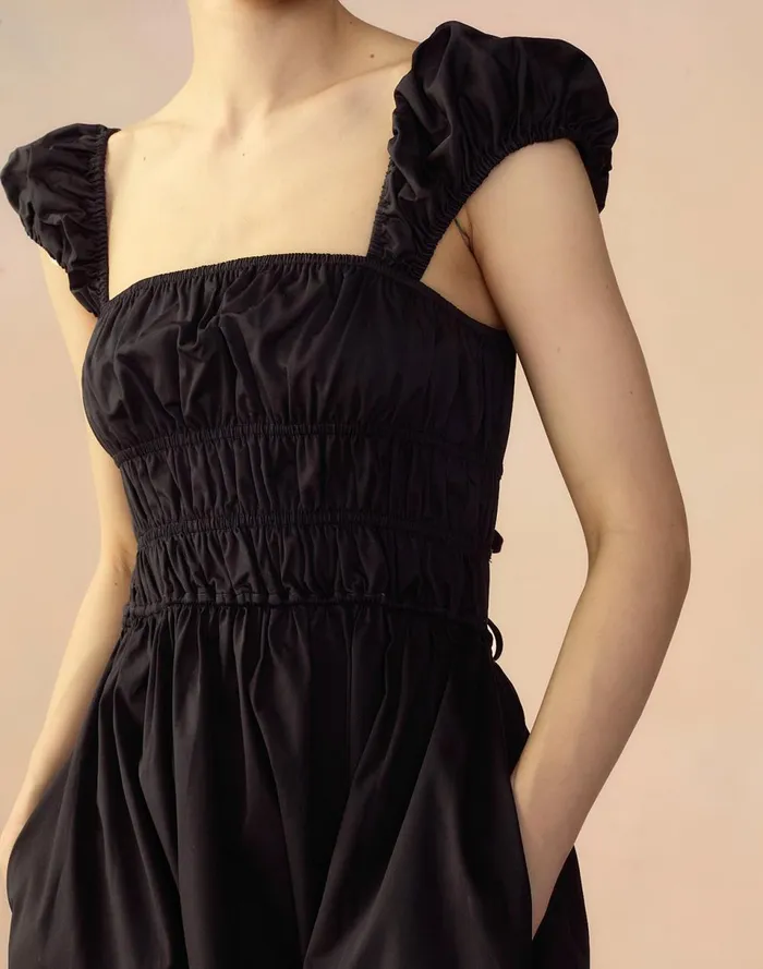 Women Cynthia Rowley Dresses Bodrum Back Tie Dress Black