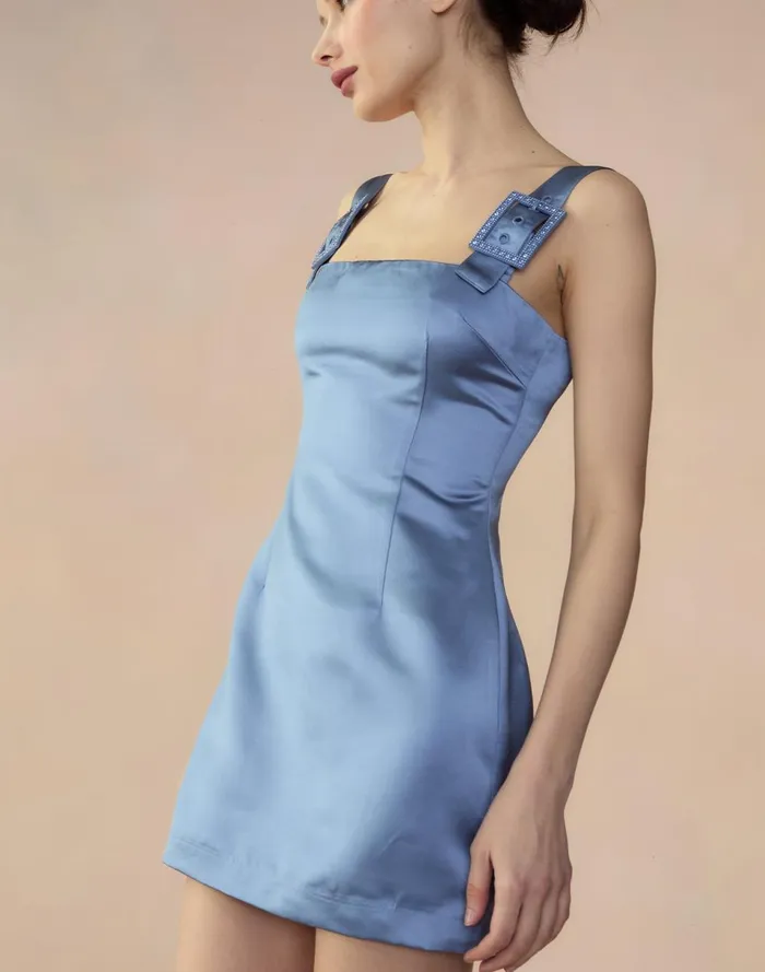 Women Cynthia Rowley Dresses Gigi Satin Dress Gray