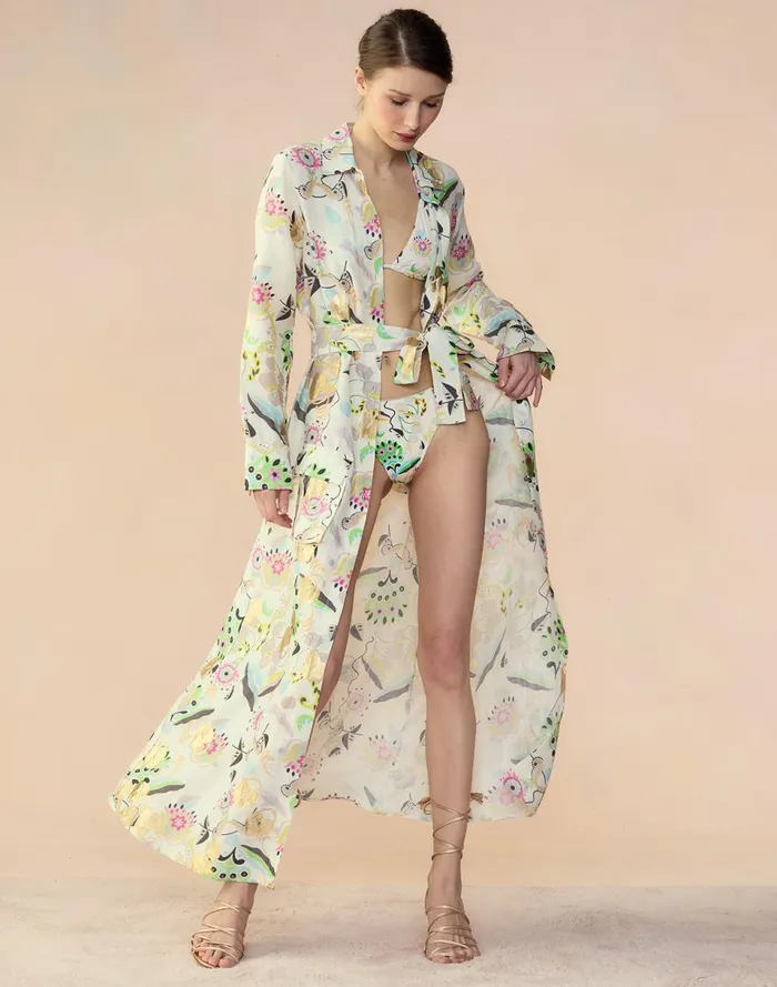 Women Cynthia Rowley Dresses Love Locket Linen Shirt Dress Whtfl