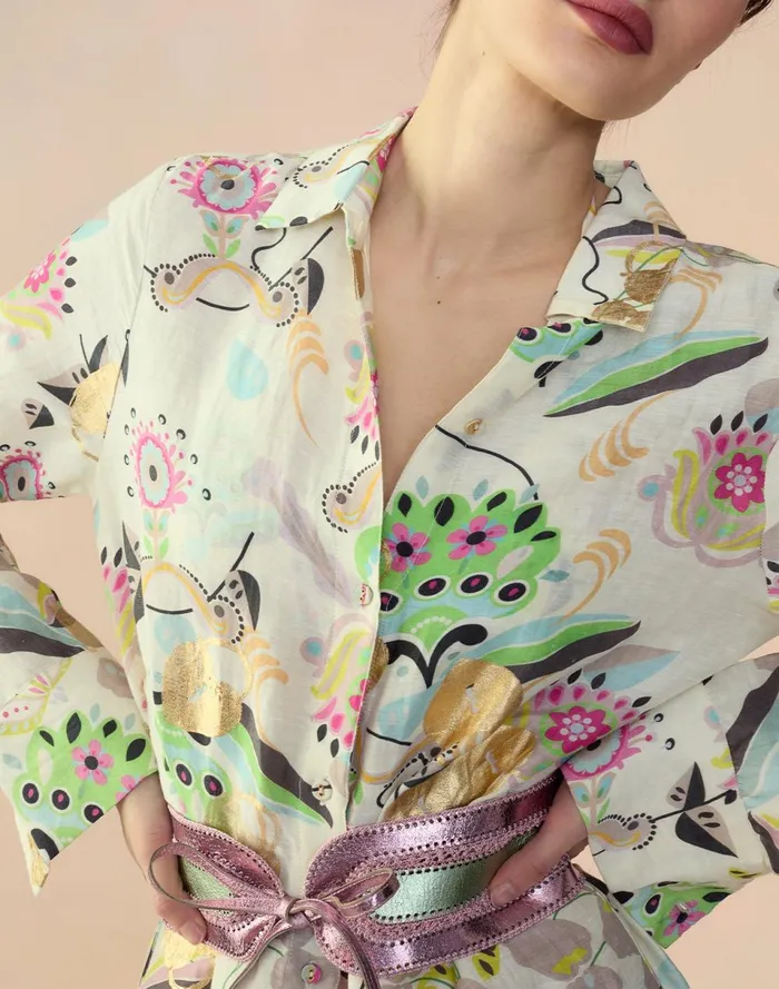 Women Cynthia Rowley Dresses Love Locket Linen Shirt Dress Whtfl