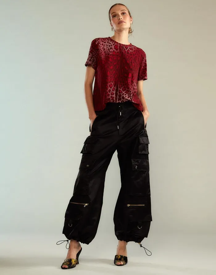 Women Cynthia Rowley Tops Leopard Relax Tee Redleo Women Cynthia Rowley Tops Leopard Relax Tee Redleo
