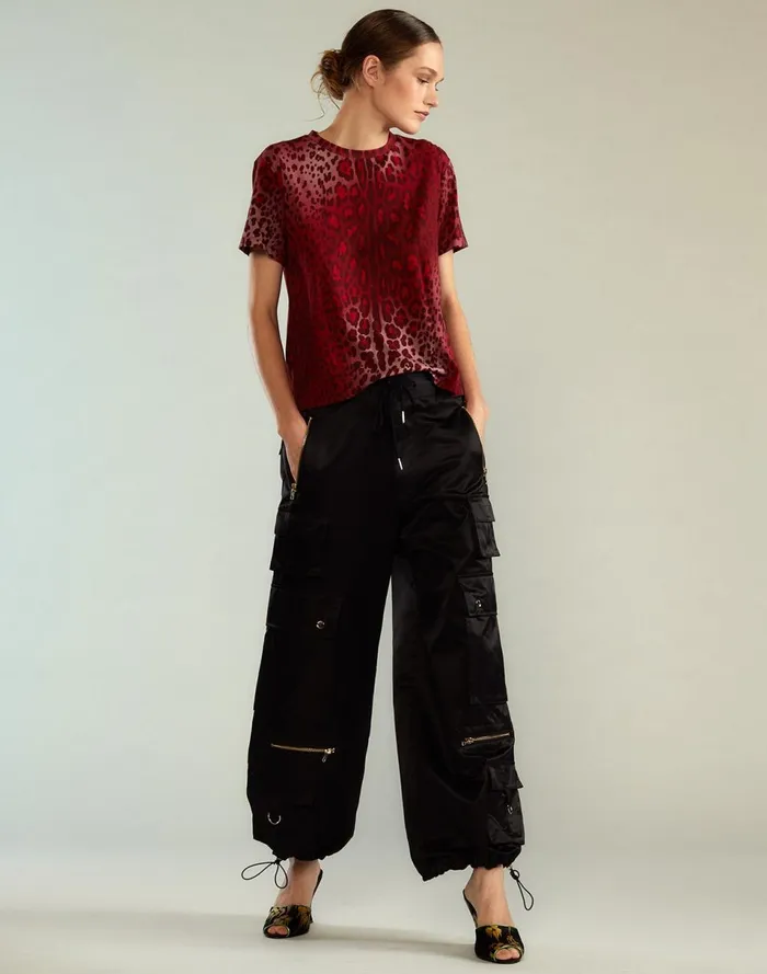 Women Cynthia Rowley Tops Leopard Relax Tee Redleo Women Cynthia Rowley Tops Leopard Relax Tee Redleo