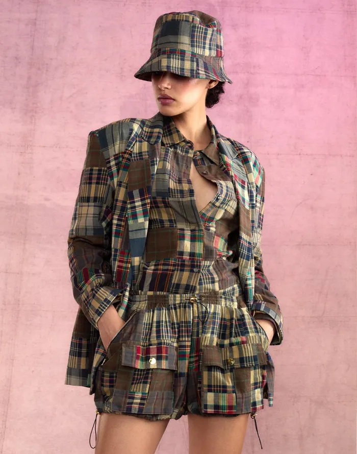 Women Cynthia Rowley Tops Madrid Madras Shirt Plaid Women Cynthia Rowley Tops Madrid Madras Shirt Plaid