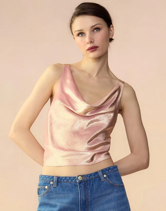 Women Cynthia Rowley Tops Shimmering Siren Top Rosgd Women Cynthia Rowley Tops Shimmering Siren Top Rosgd