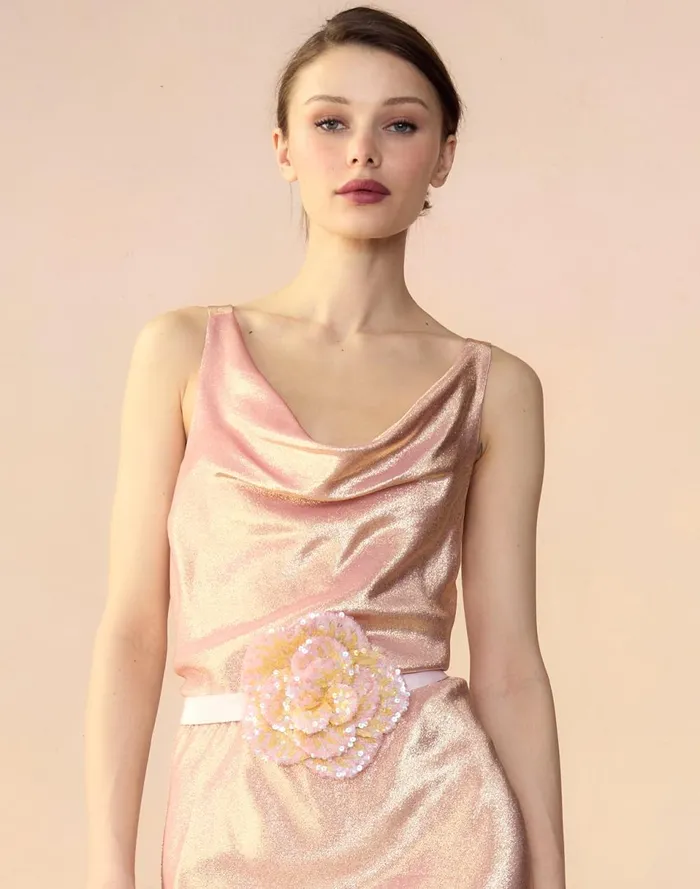 Women Cynthia Rowley Tops Shimmering Siren Top Rosgd Women Cynthia Rowley Tops Shimmering Siren Top Rosgd