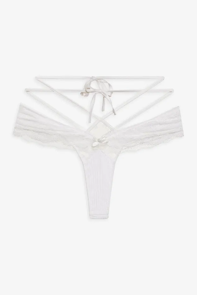Women Dahlia Thong Panty White For Love and Lemons Lingerie Women Dahlia Thong Panty White For Love and Lemons Lingerie