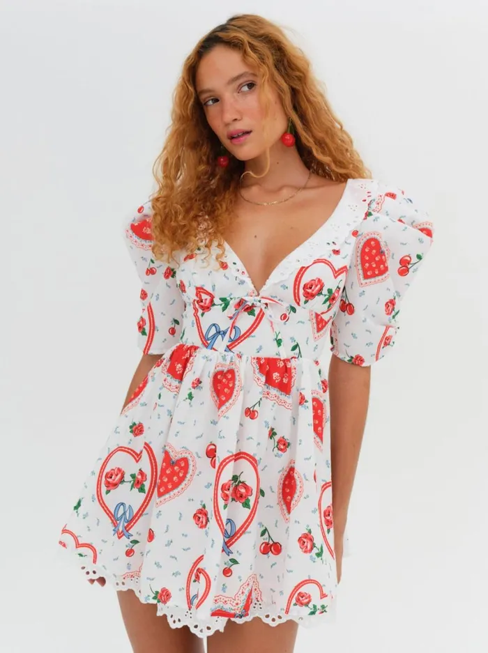 Women Daisy Mae Mini Dress White For Love and Lemons Dresses