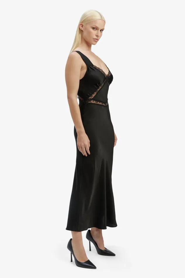 Women Day To Night Dresses Bardot Emory Lace Slip Dress In Black Black Women Day To Night Dresses Bardot Emory Lace Slip Dress In Black Black