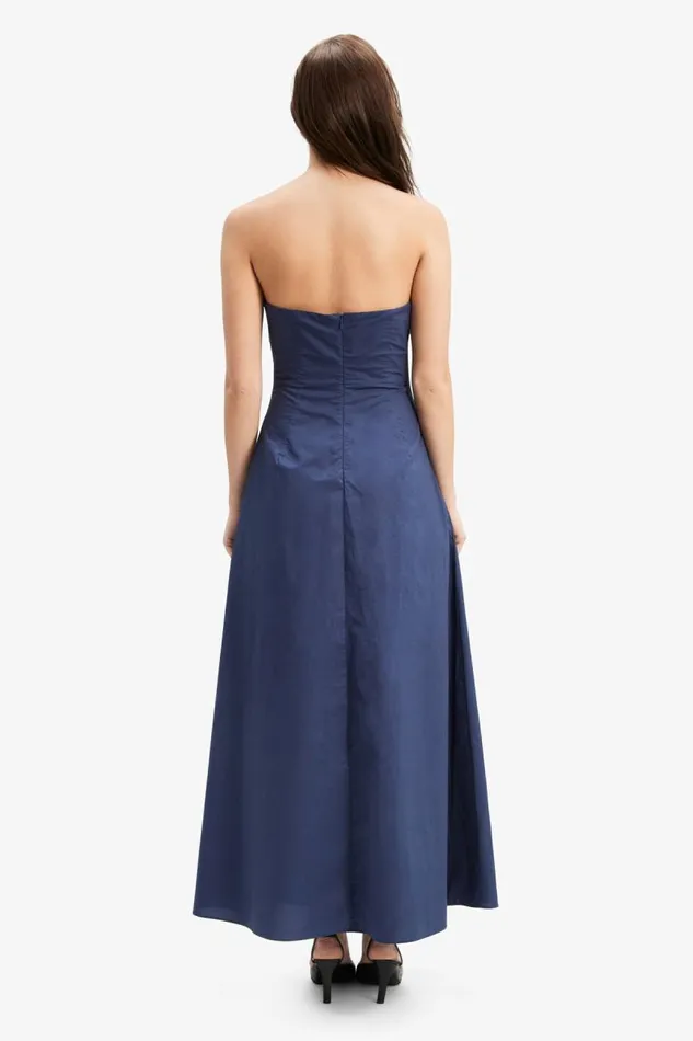 Women Day To Night Dresses Bardot Lora Poplin Maxi Dress In Navy Navy Women Day To Night Dresses Bardot Lora Poplin Maxi Dress In Navy Navy