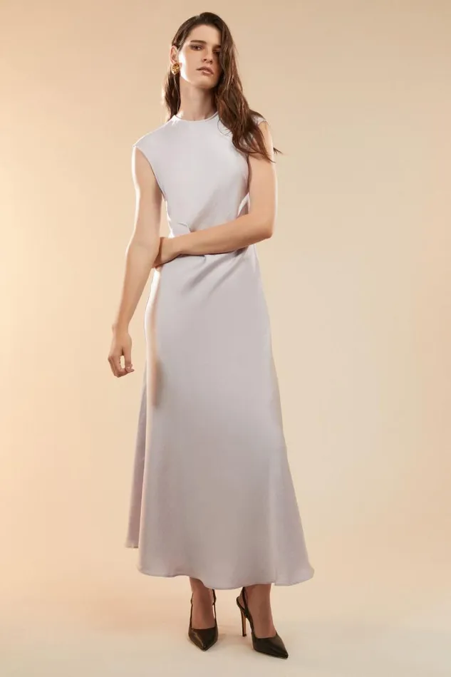 Women Day To Night Dresses Bardot Peggy Aline Slip Dress In Soft Lilac Soft Lilac