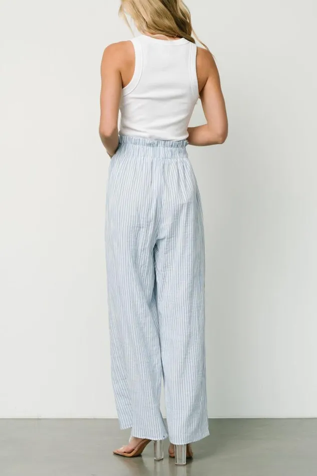 Women Delphi Wide Leg Pants Blue Stripe Baltic Born Pants Women Delphi Wide Leg Pants Blue Stripe Baltic Born Pants