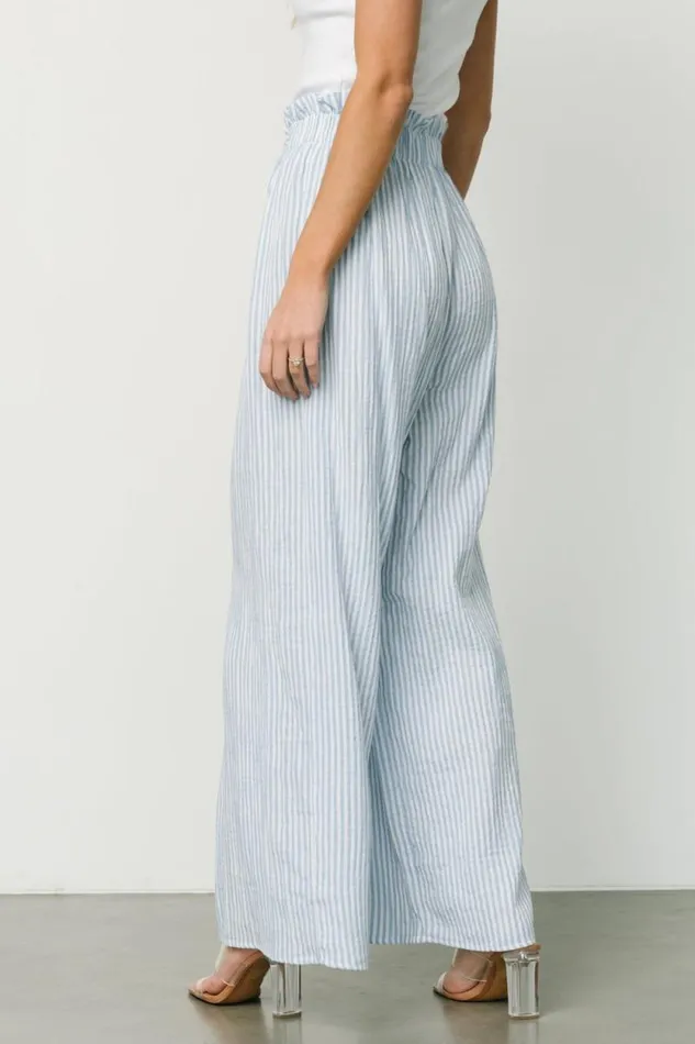 Women Delphi Wide Leg Pants Blue Stripe Baltic Born Pants Women Delphi Wide Leg Pants Blue Stripe Baltic Born Pants