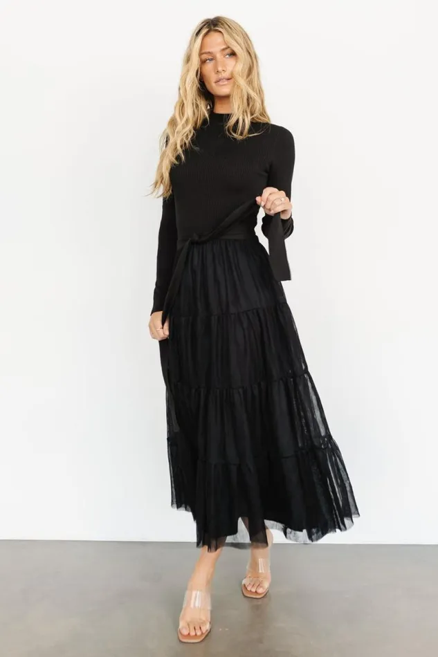 Women Demi Sweater Tulle Dress Black Baltic Born Maxi Dresses
