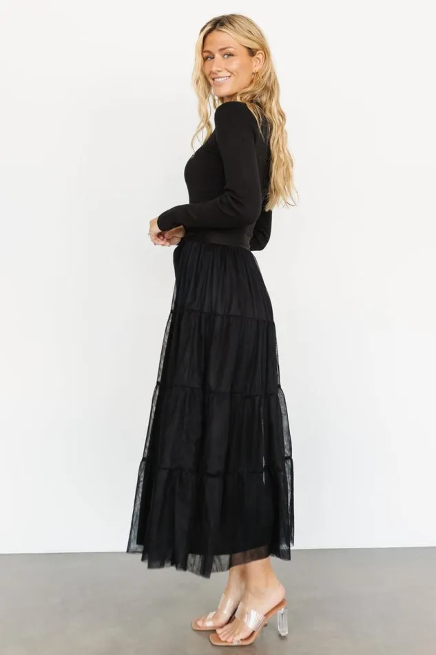 Women Demi Sweater Tulle Dress Black Baltic Born Maxi Dresses Women Demi Sweater Tulle Dress Black Baltic Born Maxi Dresses
