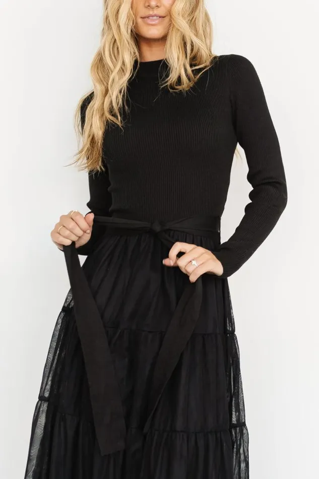 Women Demi Sweater Tulle Dress Black Baltic Born Maxi Dresses Women Demi Sweater Tulle Dress Black Baltic Born Maxi Dresses