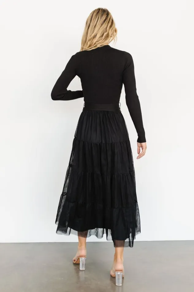 Women Demi Sweater Tulle Dress Black Baltic Born Maxi Dresses Women Demi Sweater Tulle Dress Black Baltic Born Maxi Dresses