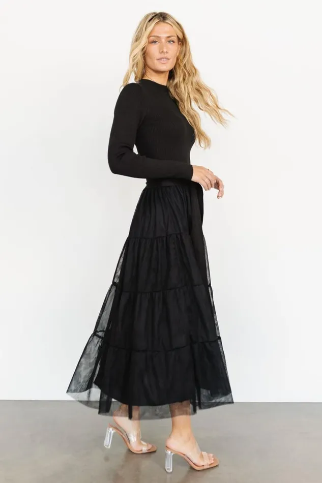Women Demi Sweater Tulle Dress Black Baltic Born Maxi Dresses Women Demi Sweater Tulle Dress Black Baltic Born Maxi Dresses