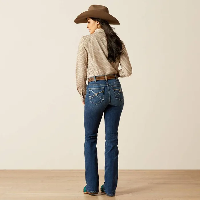 Women Denim Ariat High Rise Jessica Boot Cut Jeans Athena