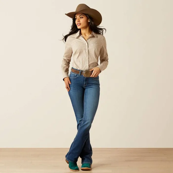 Women Denim Ariat High Rise Jessica Boot Cut Jeans Athena