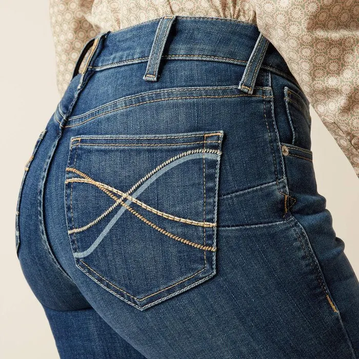 Women Denim Ariat High Rise Jessica Boot Cut Jeans Athena