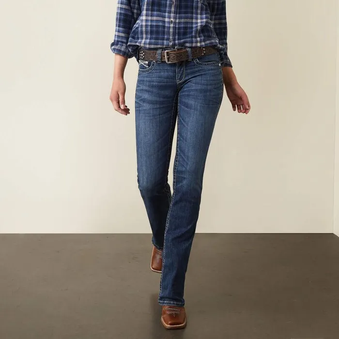 Women Denim Ariat REAL Mid Rise Miriam Boot Cut Jean Irvine