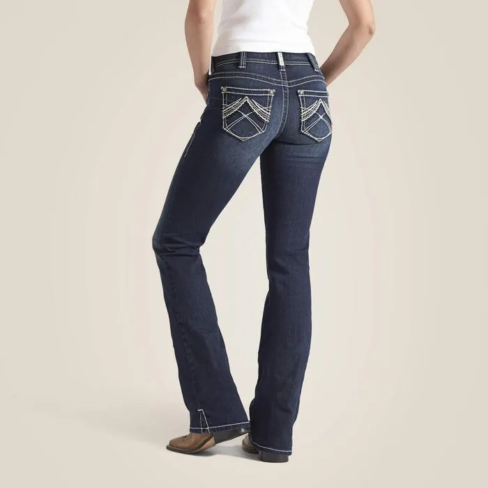 Women Denim Ariat REAL Mid Rise Stretch Whipstitch Boot Cut Jean Ocean Women Denim Ariat REAL Mid Rise Stretch Whipstitch Boot Cut Jean Ocean