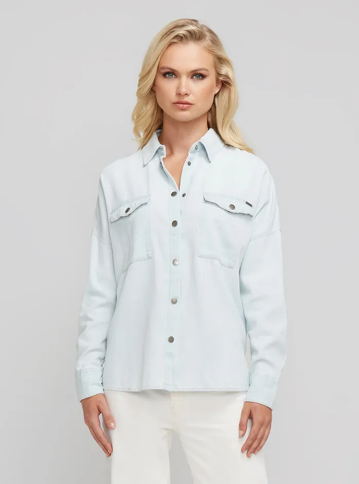 Women Denim GUESS Blue Hope Nadya Shirt