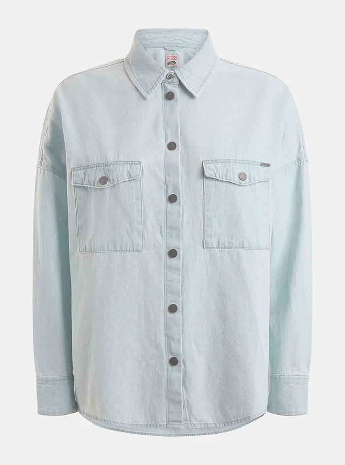 Women Denim GUESS Blue Hope Nadya Shirt Women Denim GUESS Blue Hope Nadya Shirt