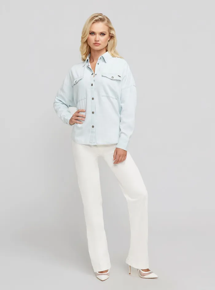 Women Denim GUESS Blue Hope Nadya Shirt Women Denim GUESS Blue Hope Nadya Shirt