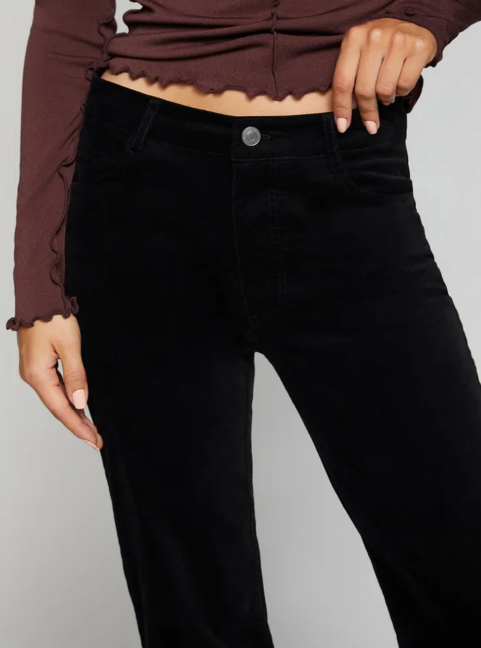 Women Denim GUESS Midrise Sexy Boot Denim Jeans In Jet Black Wash