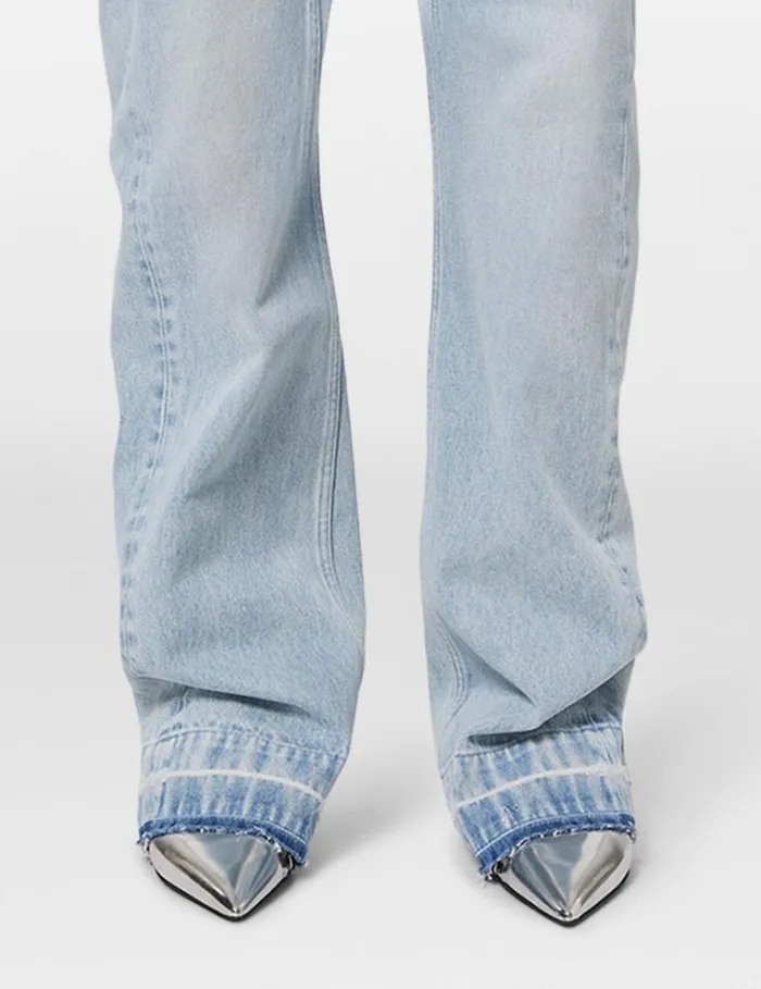 Women Diamant Star Wide Leg Jeans Blue Stella McCartney Denim