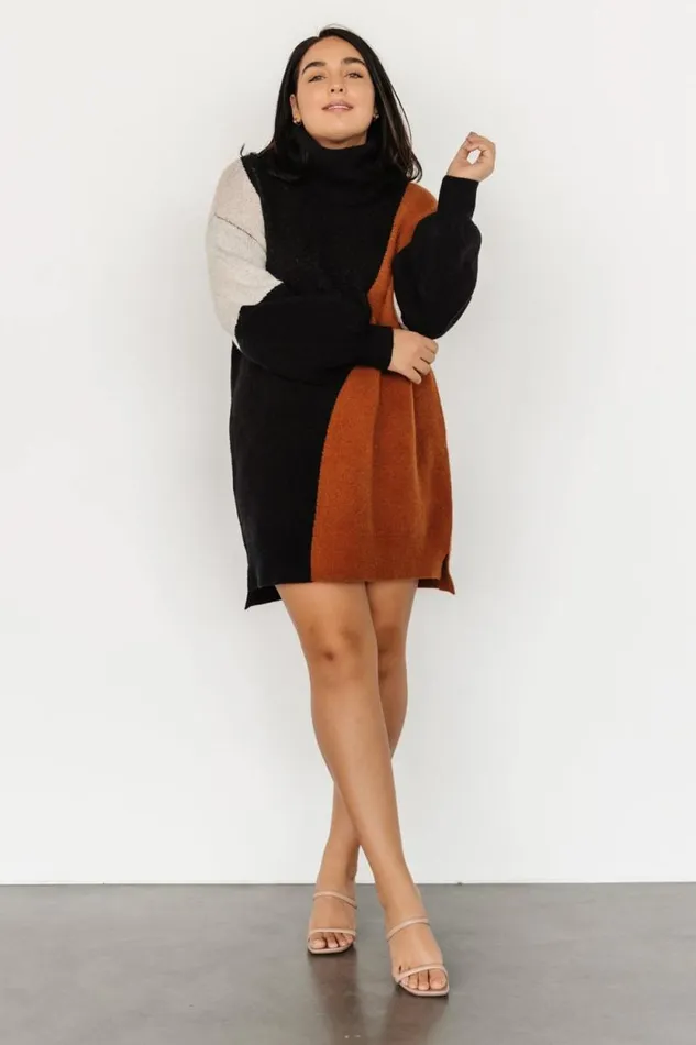 Women Diego Sweater Dress Black Multi Baltic Born Short Dresses Women Diego Sweater Dress Black Multi Baltic Born Short Dresses