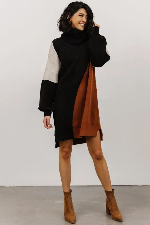Women Diego Sweater Dress Black Multi Baltic Born Short Dresses Women Diego Sweater Dress Black Multi Baltic Born Short Dresses