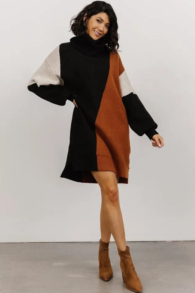 Women Diego Sweater Dress Black Multi Baltic Born Short Dresses Women Diego Sweater Dress Black Multi Baltic Born Short Dresses
