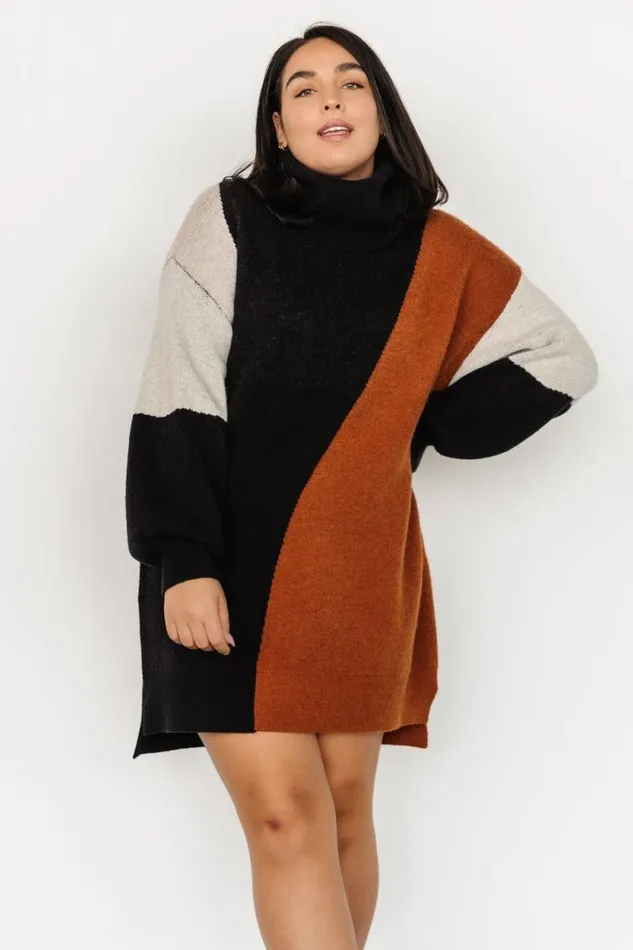 Women Diego Sweater Dress Black Multi Baltic Born Short Dresses Women Diego Sweater Dress Black Multi Baltic Born Short Dresses
