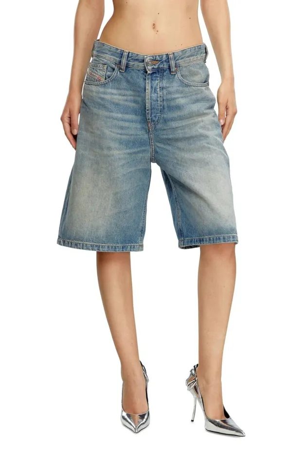 Women Diesel Pants and Shorts DESIRESHORT Light Blue