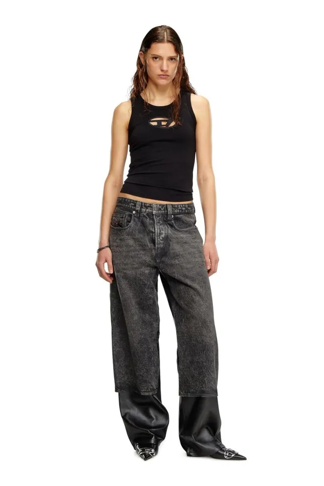 Women Diesel TShirts and Tops TLYNYSOD Black