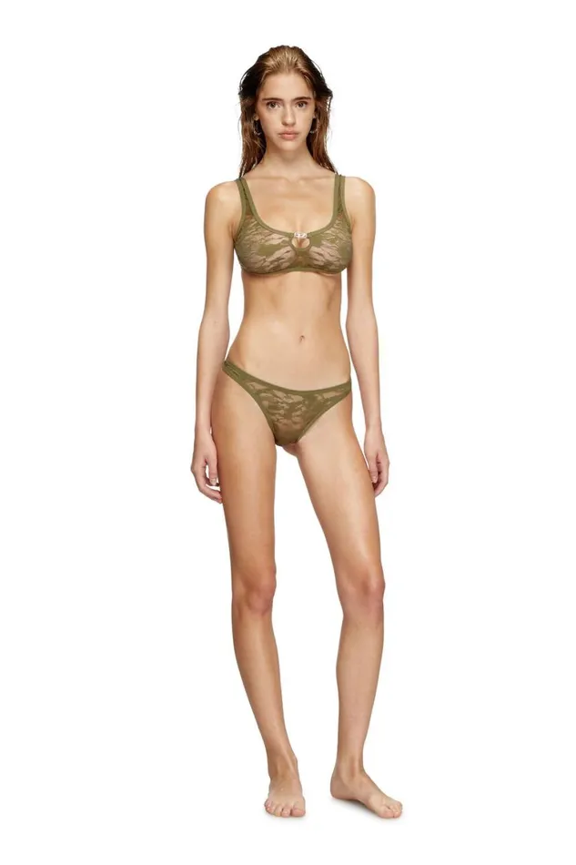 Women Diesel Underwear and Socks UFSBDOVALLACEBRALETTE Military Green