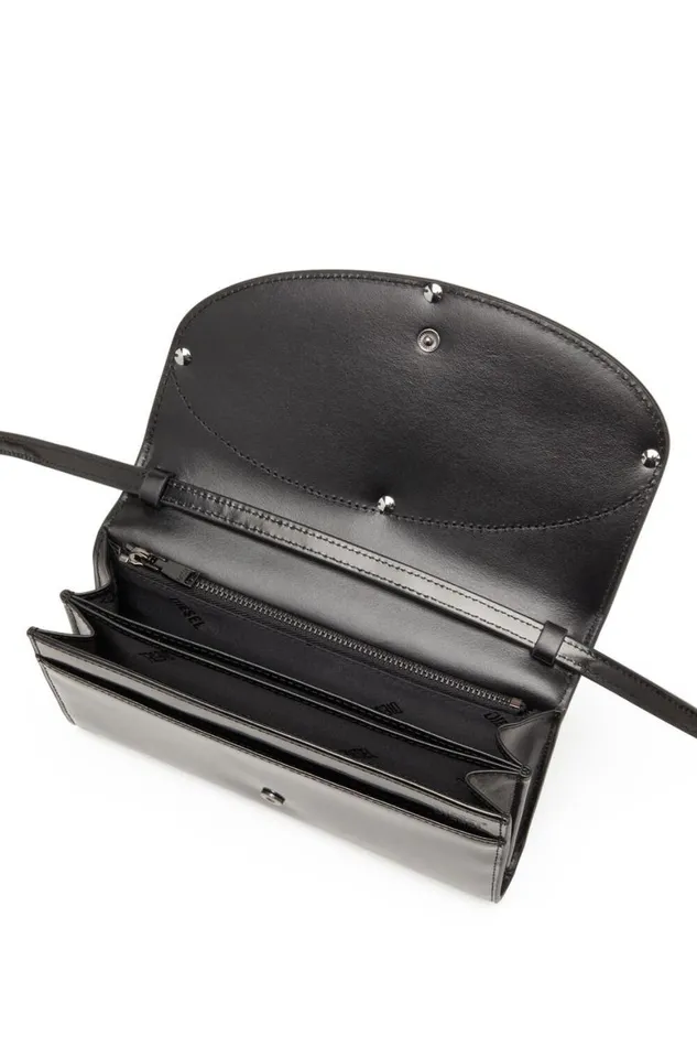 Women Diesel Wallets 1DR WALLET STRAP Black Women Diesel Wallets 1DR WALLET STRAP Black