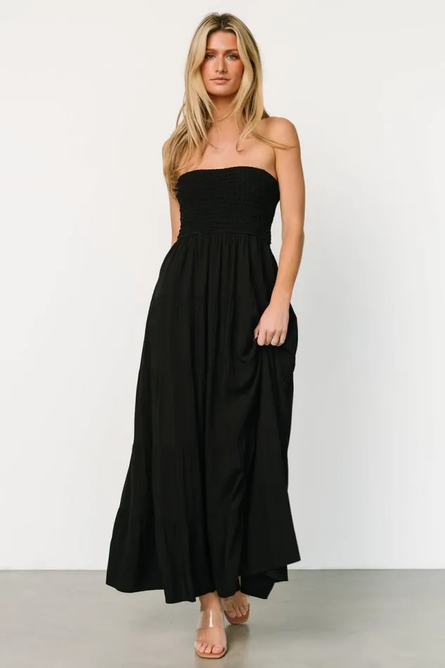 Women Domenica Strapless Maxi Dress Black Baltic Born Maxi Dresses